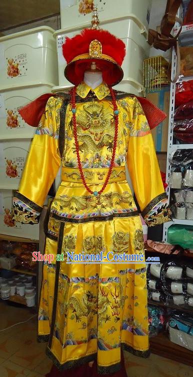 Qing Emperor Dragon Costumes Complete Set