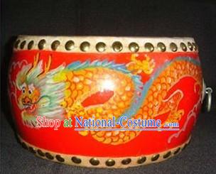 Chinese Hand Painted Dragon Drum