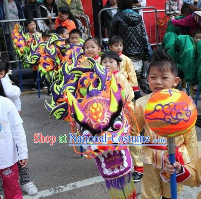 Fluorescent Glow in Dark Dragon Dance Equipment for Kids