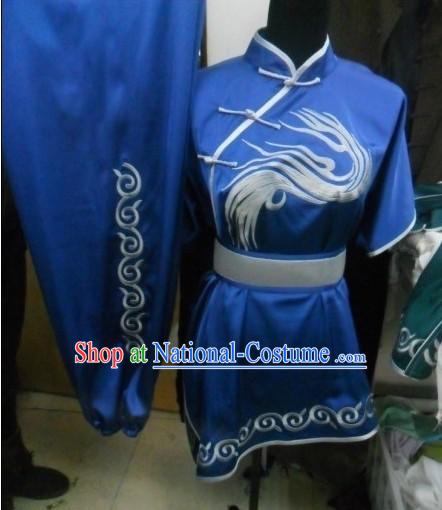 Silk Embroidered Crane Martial Arts Competiiton Uniform