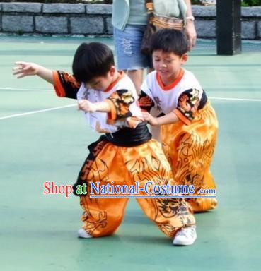 Traditional Chinese Lion Dancer and Dragon Dancer Uniforms for Kids