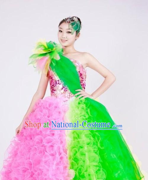 Chinese Stage Opening Dance Costumes for Women