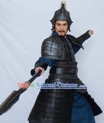 Yue Fei General Chinese Song Dynasty Costumes and Helmet Complete Set