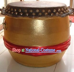 Festival Celebration Golden Drum and Drumstick Set