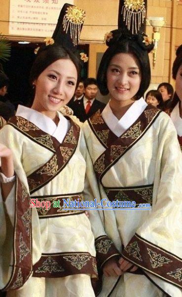 Ancient Chinese Palace Maid and Wig Complete Set