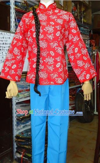 Chinese Drama The Red Lantern Li Tiemei Costumes and Wig