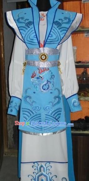 Chinese Classic Prince Blue Dragon Costume Complete Set