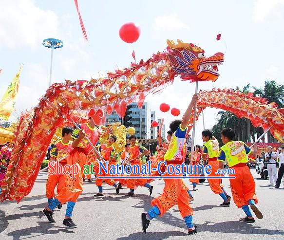 Lucky Opening Performance Chinese Net Dragon Dance Costumes Complete Set