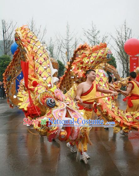 Traditional China National Dragon Dance Costumes Complete Set