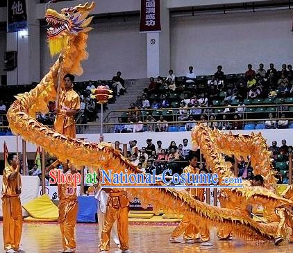 Traditional Golden Net Dragon Dance Costume Complete Set