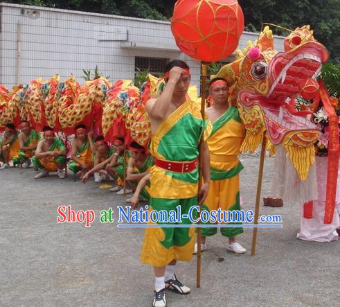 Chinese National Dragon Dancing Costumes Complete Set