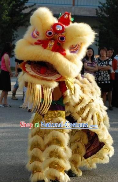 Supreme Long Wool Lion Dance Costume Complete Set for Kids