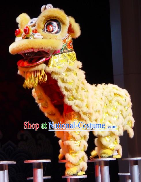 Standard Long Wool Southern Lion Dance Costumes Complete Set for Kids