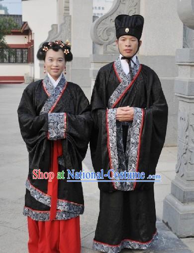 Traditional Chinese Ceremony Hanfu Suit for Men and Women