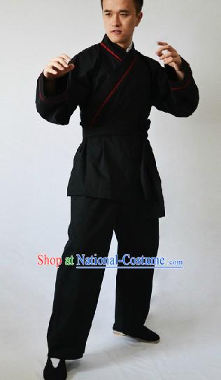 Traditional Chinese Black Kung Fu Suit for Men