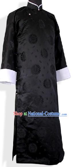 Traditional Chinese Minguo Long Robe for Men