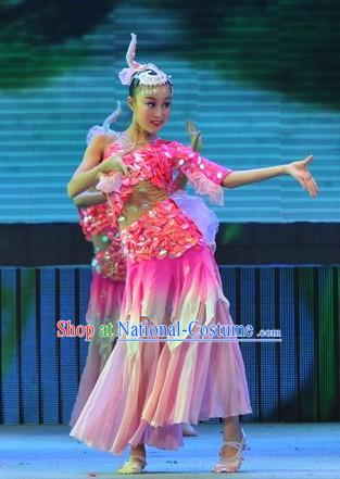 Chinese Classical Fish Carp Dance Costumes and Headpiece