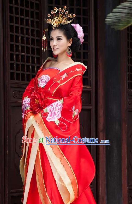 Ancient China Tang Empress Costume and Headpiece for Women