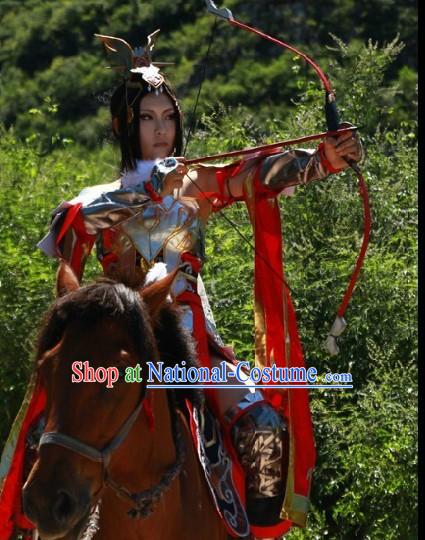 Ancient Chinese SD Genereal Armor Costumes Complete Set