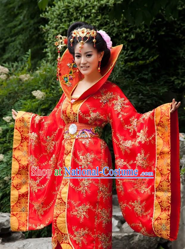 High Collar Ancient Chinese Empress Costume for Women