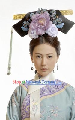 Qing Dynasty Empress Manchu Headpiece for Women