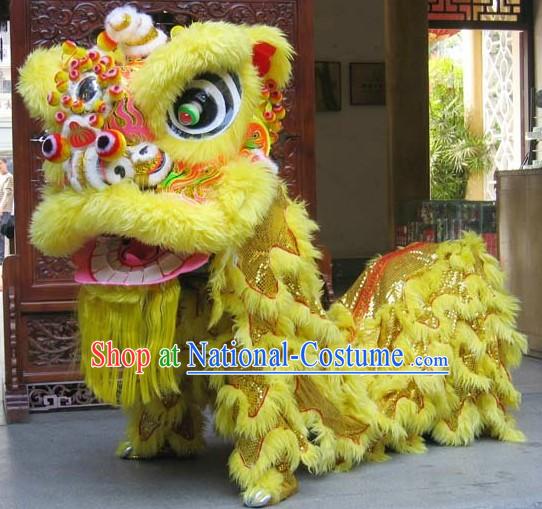 Competition and Celebration Chinese FUT SAN Lion Dance Costumes Complete Set