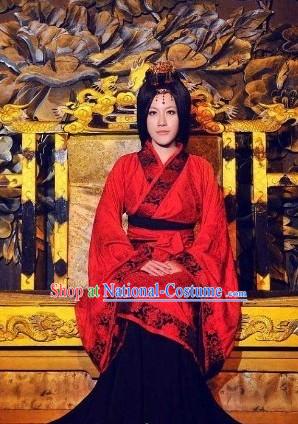 Han Dynasty Empress Red Clothing for Women