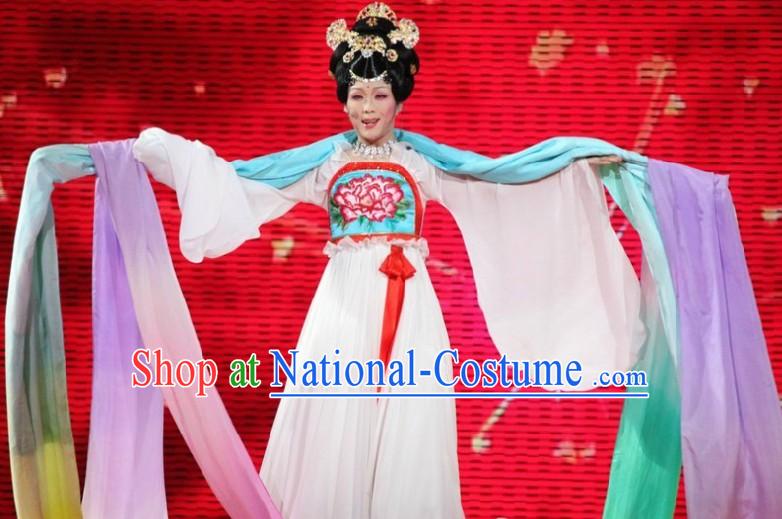 Tang Dynasty Long Ribbon Dance Costumes for Women