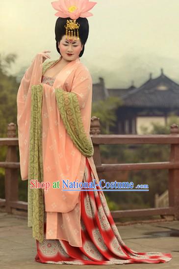 Ancient Chinese Tang Dynasty Lady Clothing Complete Set for Women