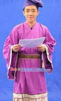 Ancient Chinese Servant Costumes and Hat for Men