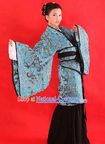 Ancient Chinese Female Civilian Hanfu Clothing Complete Set