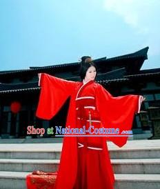 Ancient Chinese Red Wedding Dress for Women