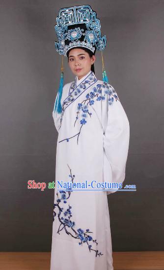 Ancient Chinese Opera Style Xiao Sheng Young Men Costume and Hat for Men