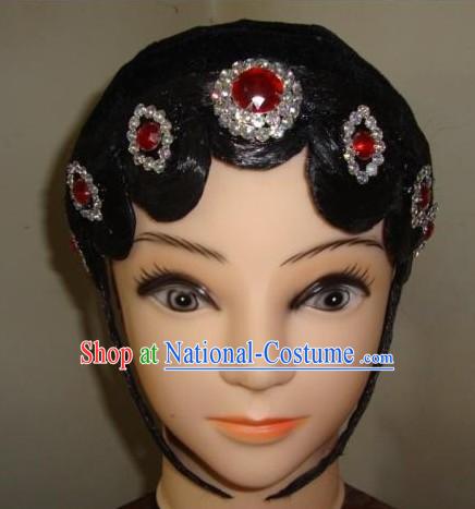 Traditional Chinese Dramatic Wig and Headpiece Set