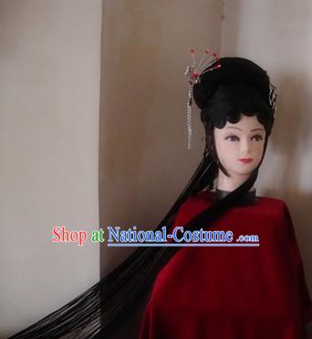 Traditional Chinese Dramatic Huadan Pigtail and Headpiece Set