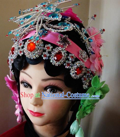 Chinese Classical Dramatic Huadan Wig and Headpieces