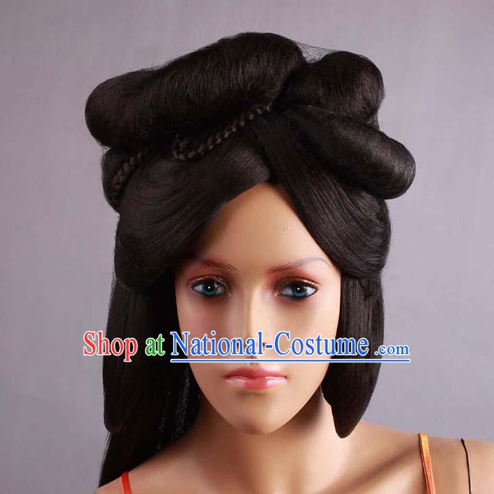 Ancient Chinese Tang Dynasty Palace Style Wig