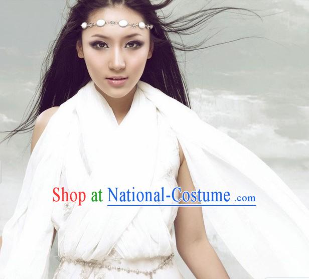 White Fairy Costume and Hair Accessories for Women