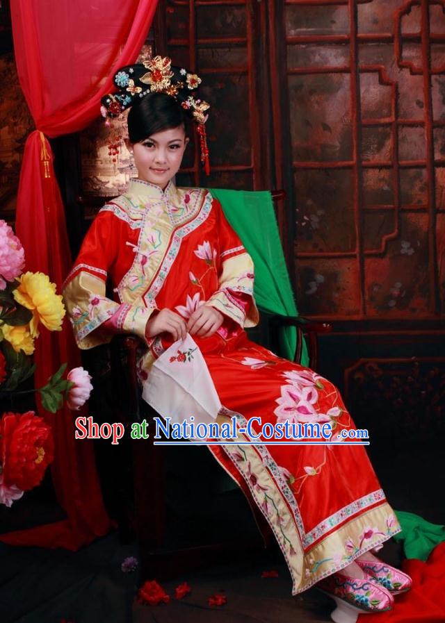 Chinese Classical Big Family Embroidered Lady Clothes