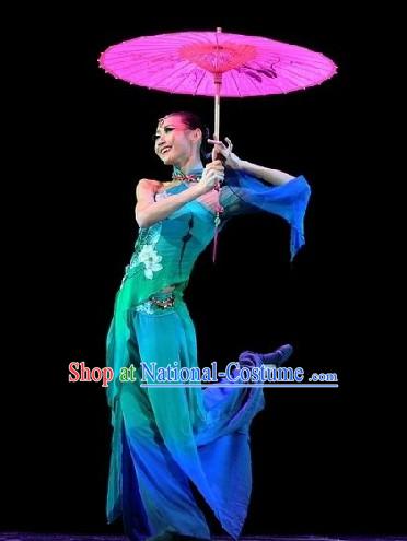 Chinese Classical Snake Dancing Costume and Headpiece for Women