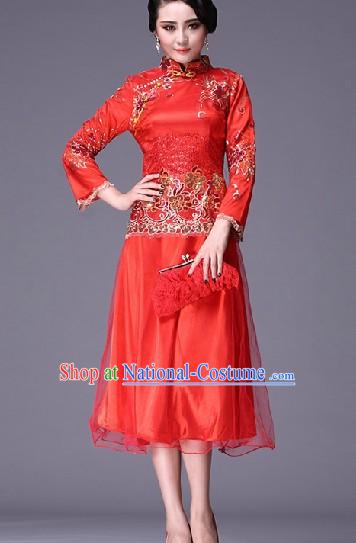 Chinese Classic Wedding Dress Complete Set for Brides