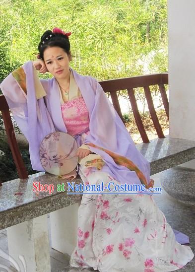 Ancient Chinese Tang Dynasty Palace Lady Costumes Complete Set