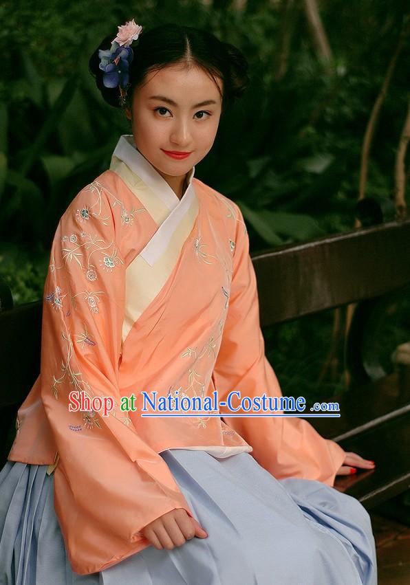 Traditional Chinese Embroidered Hanfu Clothing for Women