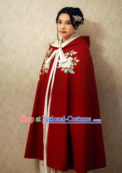 Ancient Chinese Red Princess Cape