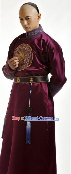 Ancient Chinese Qing Dynasty Prince Costume Complete Set