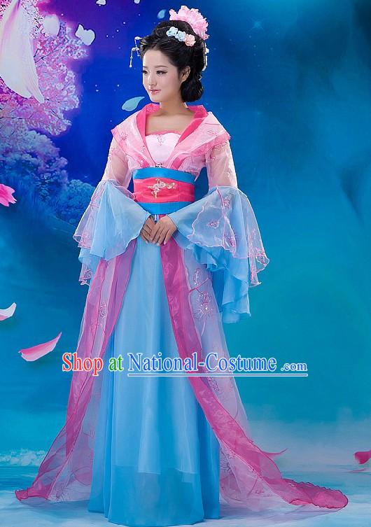 Ancient Chinese Fairy Costume and Hair Accessories for Women