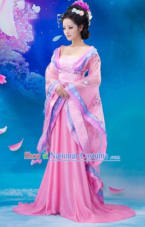 Ancient Chinese Beauty Hanfu Dress with Long Tail