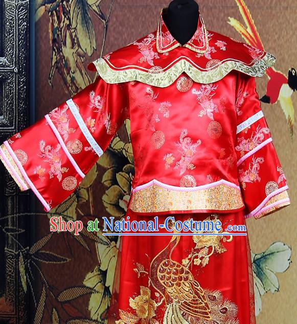 Chinese Classical Wedding Dress Complete Set for Brides