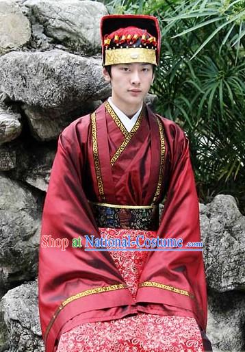 Ancient Chinese Tang Dynasty Palace Young Official Costumes and Hat