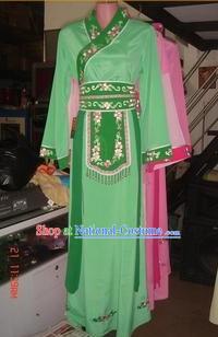 Chinese Green Classical Dancing Costume for Women